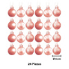 Imagen de Navidad bolas 6cm-caja por 24pc-rosa-dorado-caja pvc