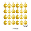 Imagen de Navidad bolas 6cm-caja por 24pc-dorado-caja pvc