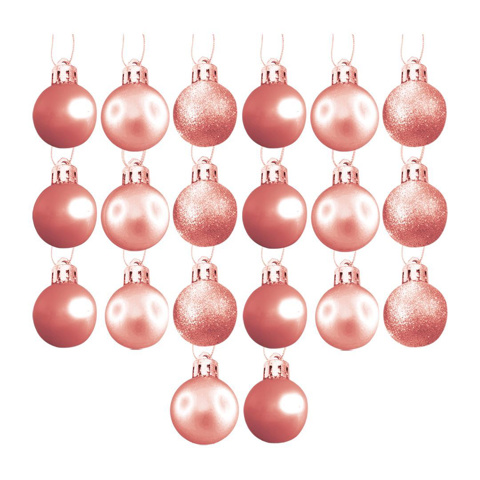 Imagen de Navidad bolas 5cm-caja por 20pc-oro rosa-caja