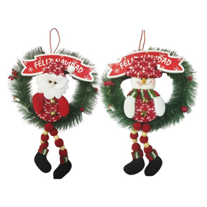 Imagen de Navidad adorno figura para colgar con mensaje- Diseños surtidos.