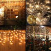 Imagen de Cortina de Luces 100 luces cálidas - Cable 3 mts transparente