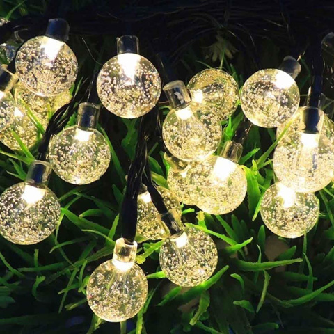 Imagen de Guirnalda Led Solar 5 metros - 20 Luces cálidas Luces navideñas