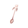 Imagen de Cuchara cucharita té o café Diseño gato para colgar en el borde de la taza - Acero Inox