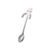 Imagen de Cuchara cucharita té o café Diseño gato para colgar en el borde de la taza - Acero Inox