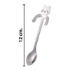 Imagen de Cuchara cucharita té o café Diseño gato para colgar en el borde de la taza - Acero Inox