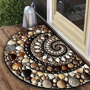 Imagen de Alfombra puerta de entrada - Diseño estampado de piedras