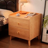 Imagen de Mesa de luz en madera - Con 2 cajones y patas.