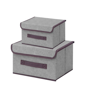 Imagen de Cajas plegables de tela para almacenamiento en set x 2