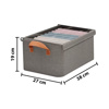 Imagen de Caja organizadora plegable de tela para almacenamiento con visor