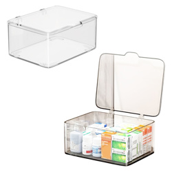 Imagen de Caja organizadora transparente con tapa - Escritorio, Cosméticos, etc