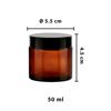 Imagen de Frasco Vidrio Ambar Tapa Rosca Con contratapa 50ml