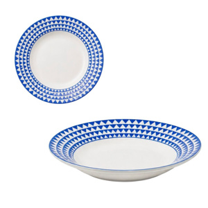 Imagen de Plato ceramica borde estampado redondo
