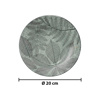 Imagen de Plato ceramica estampado hojas redondo