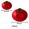 Imagen de Platos - Set x 2 platos decorados en Vidrio