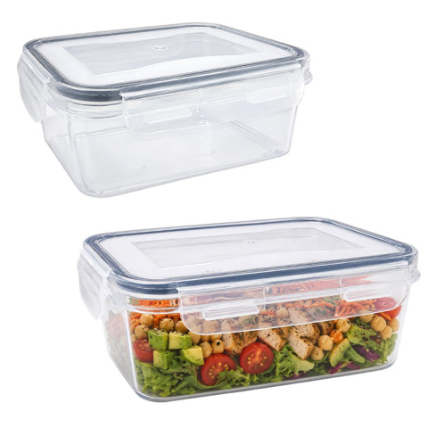 Imagen de Recipiente vianda rectangular 950 ml - Con tapa cierre hermetico