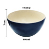 Imagen de Bowl ceramica redondo-interior liso-exterior puntitos