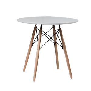 Imagen de Mesa Redonda Tipo Eames Reforzada Mesa Comedor Living Patas Madera